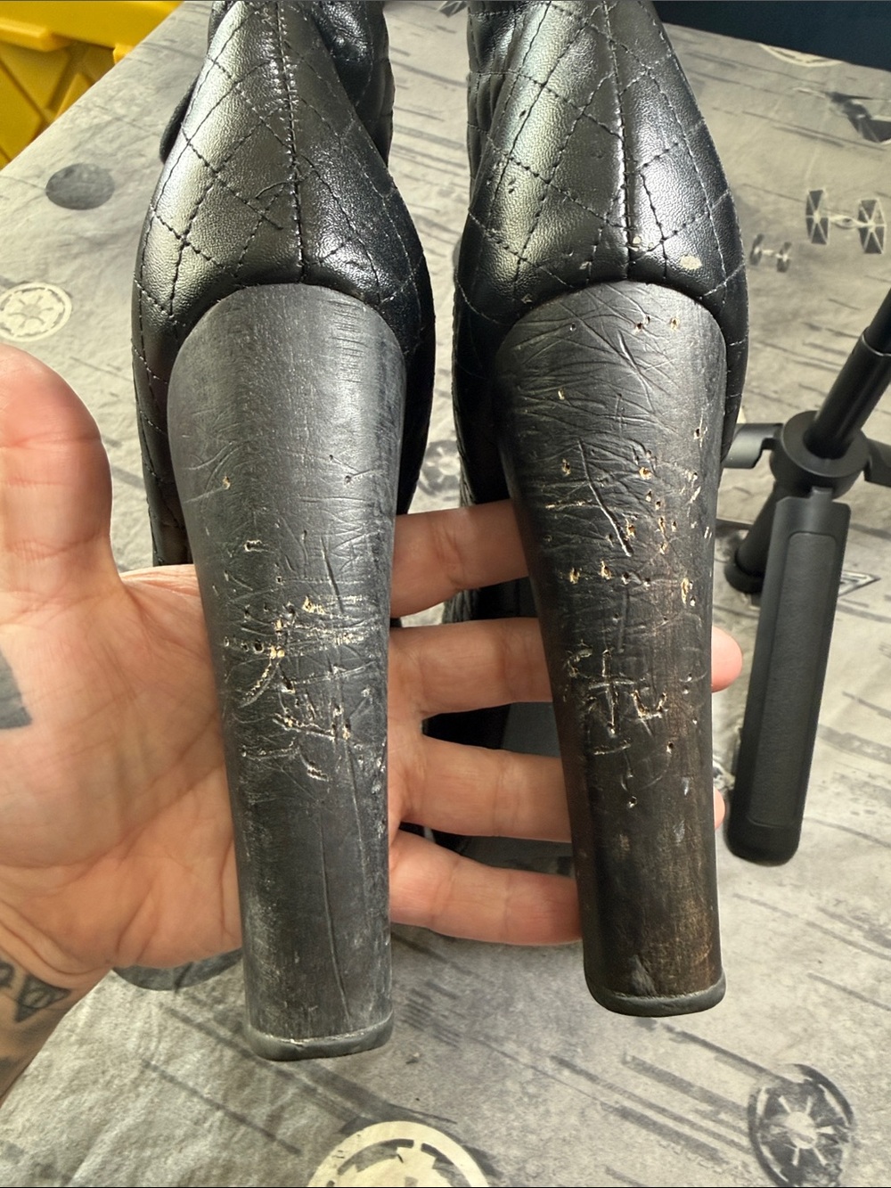 JEFFEREY CAMPBELL CROWN SPIKED LITAS VEGAN LEATHER SZ 8 - Picture 9 of 11